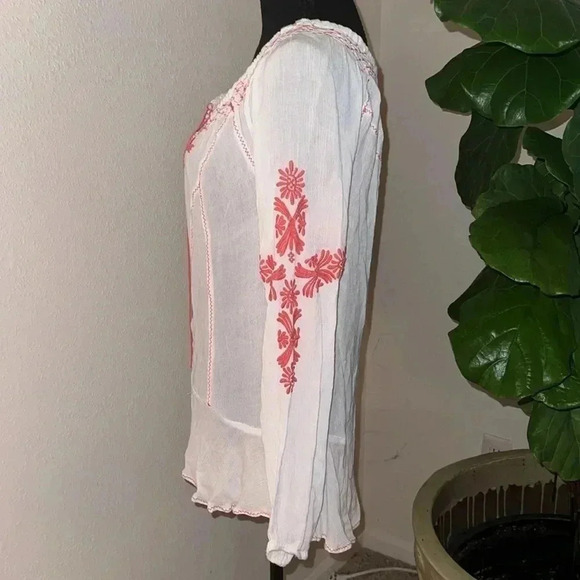 Free People Women’s Rolling Stone Peasant Top XSmall - Picture 11 of 16